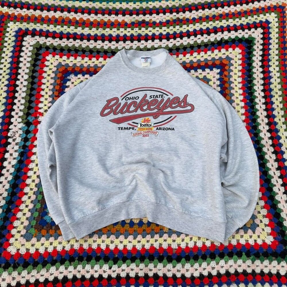 Vintage Ohio State Sweatshirt – Grey – Early 2000s – NCAA College– Size XL